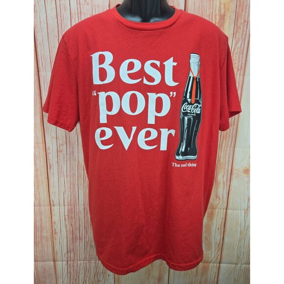 Coca-Cola "Best Pop Ever" T-Shirt XL Red Cotton/Polyester - Picture 1 of 7